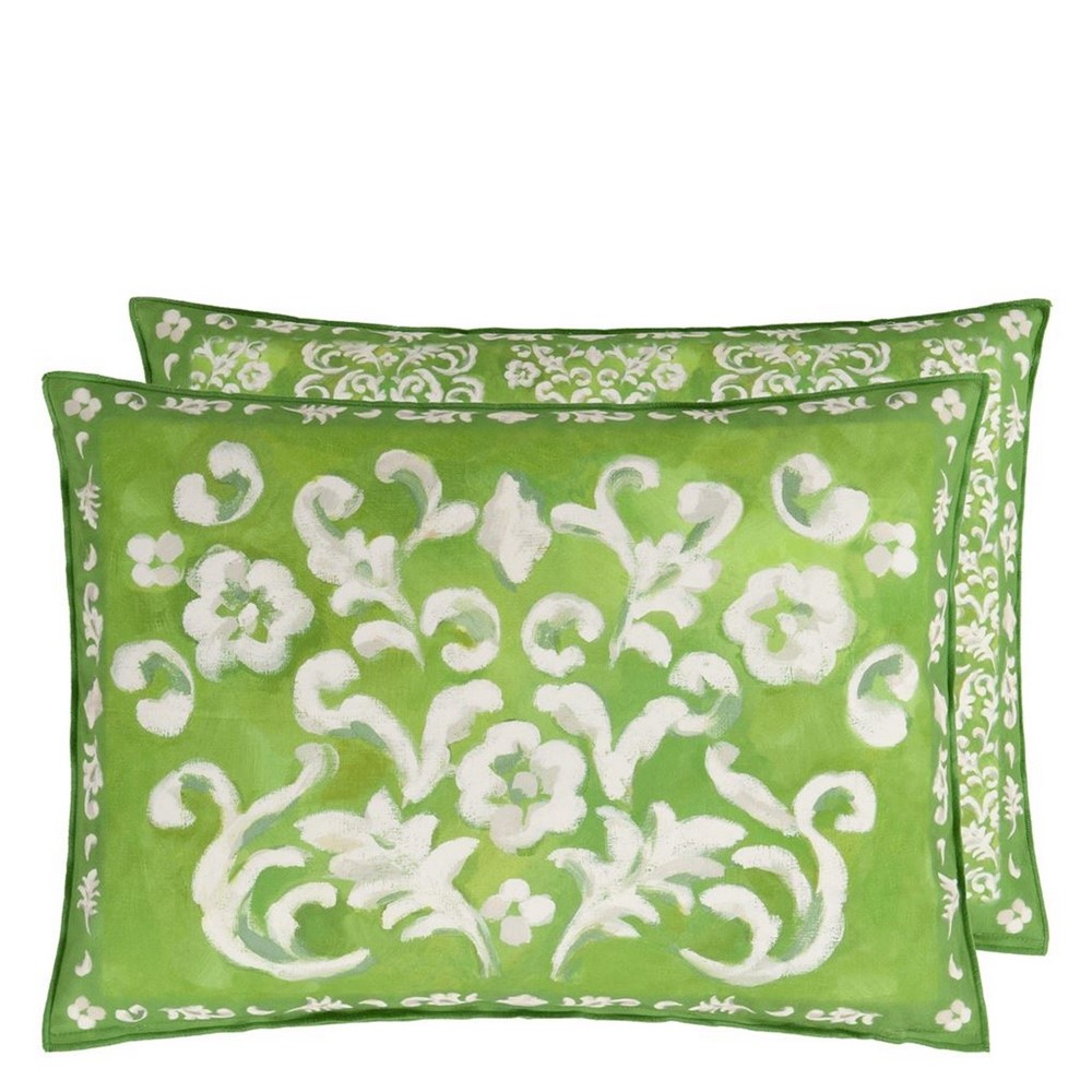 Isolotto Cushion by Designers Guild in Grass Green